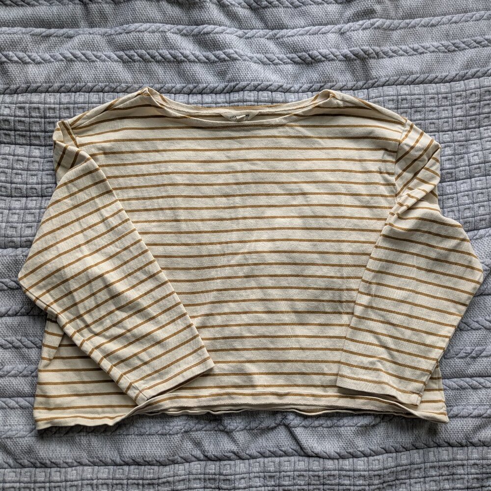 Lucky Brand Women's Breton Long Sleeve Tee - XL